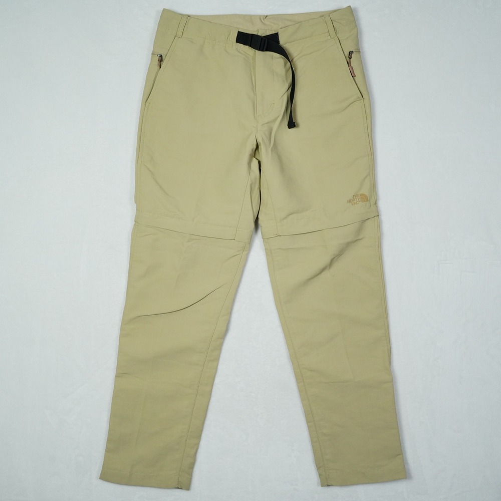 The North Face Mens 32x32 Convertible Hiking Pants Khaki Tan Zip Off 40+ UPF